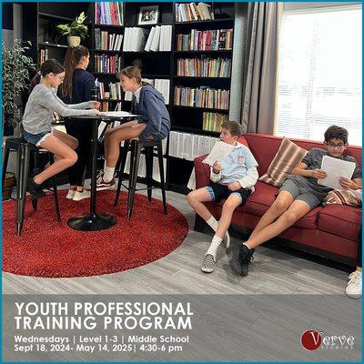 Youth Professional Training Program at Verve Studios. More info & to register:  https://vervestudio.net/professional-training