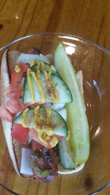 This is so called chicago style hotdog.