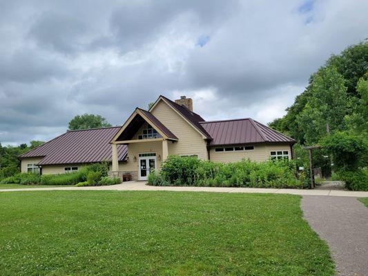 Visitor Center and native plant pollinator garden