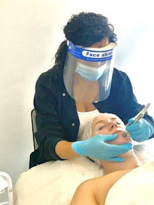 Microdermabrasion facial. Also can be book with a organic facial.