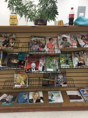 Free Magazine selection to browse while waiting.