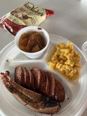 2 meat platter brisket and sausage