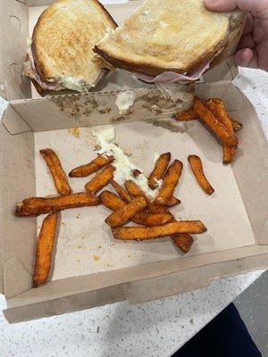 Cuban Panini  Sweet Potato Fries