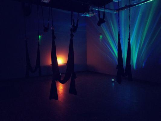 Southside yoga studio and spa, offering aerial yoga classes and teacher training.