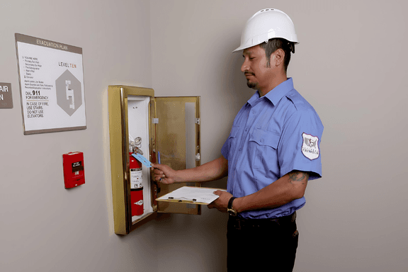 Fire watch security guards observe and report on fire risks when your building's built-in safety systems malfunction