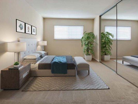 Bedroom at Pleasanton Place Apartment Homes