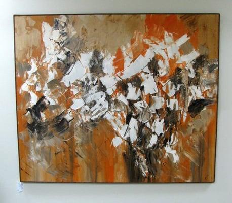 1960's signed abstract oil painting.