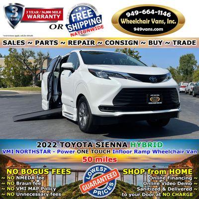 2022 Toyota Sienna Hybrid Wheelchair Vans