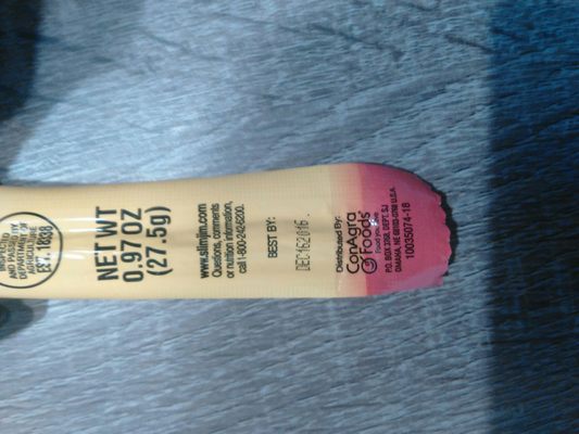 The date on the slim Jim.