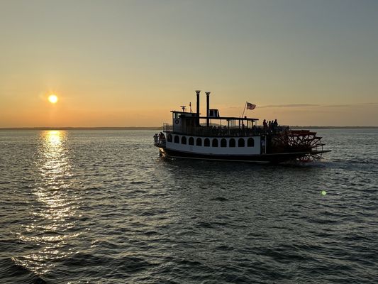 Sunset harbor cruise.