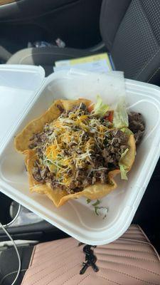 Taco Salad Bowl with Steak.