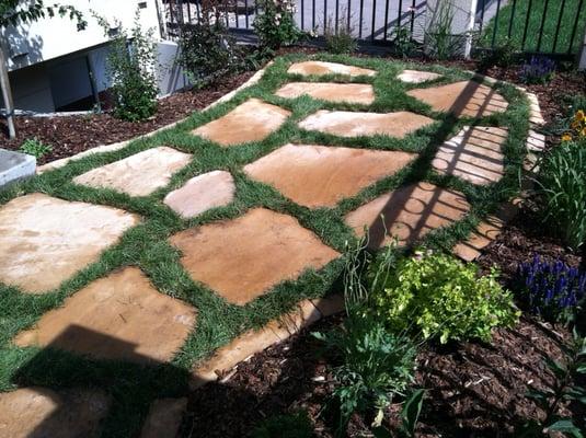 Permeable courtyard patio.