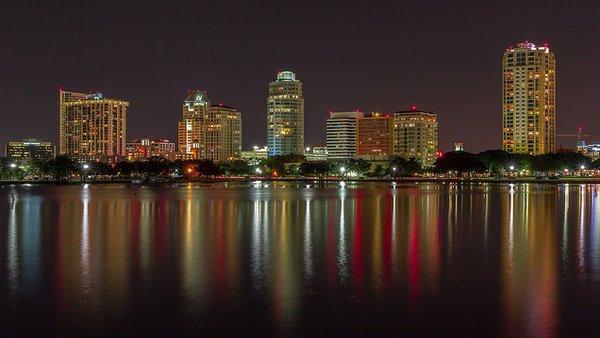 Downtown St. Pete at night