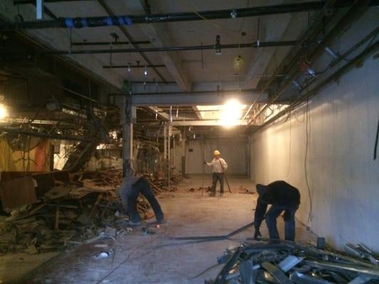 Interior demolition of restaurant on Austin St in Forest Hills, NY to convert into City MD walk in clinic