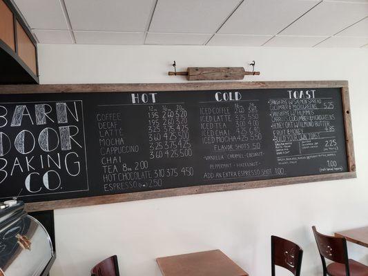 Menu board