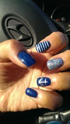 Nautical nail design!