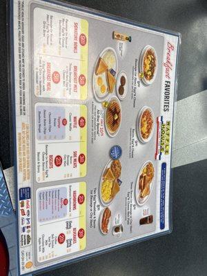 Waffle House breakfast menus