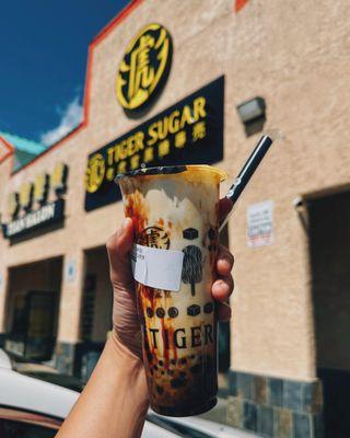 5. Black sugar boba + pearl milk with cream mousse / $5.79, large / +$1.50