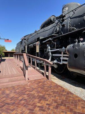 Train on display