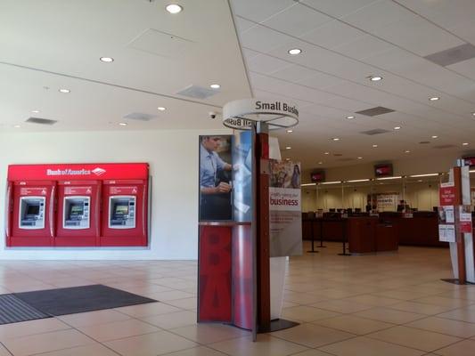 The Bank of America on Harbor and Orangethorpe interior shot and layout.