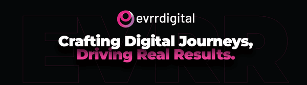 "Crafting Digital Journeys, Driving Real Results." The banner is simple, but it is effective in conveying message from company.