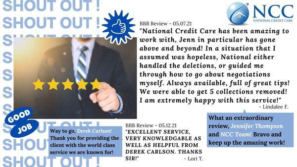 See what our NCC clients are saying to the BBB!