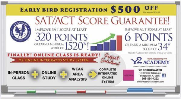 SAT Score Guarantee Program and registration discount