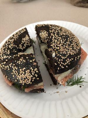 Pumpernickel n Lox w/ dill & rosemary