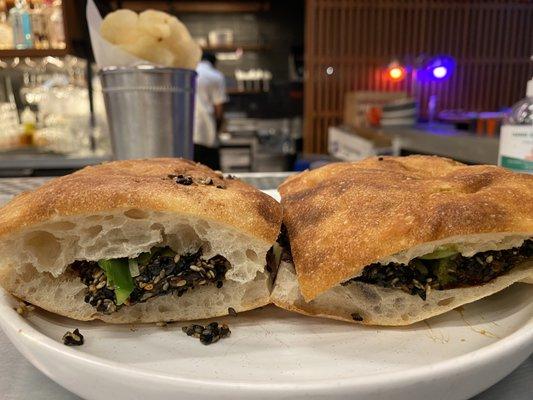 Sesame-Crusted Eggplant Sandwich