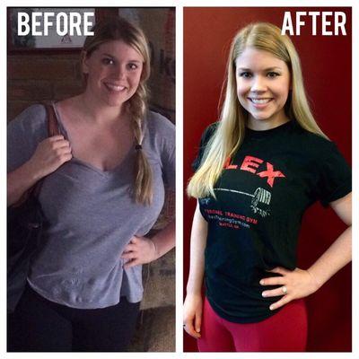 My awesome client Stephanie lost 40lbs in 4 months training with me twice a week!