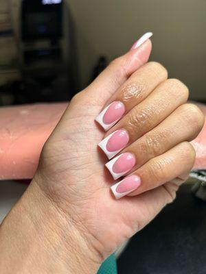 French acrylic nail extensions