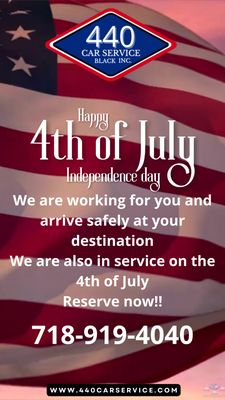 We are open this July 4th, Independence Day, call 718-919-4040 and reserve now!!