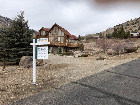 Beautiful Custom built home located 20 minutes out of Gardnerville, NV at Lake Topaz. Spectacular views of mountains and Topaz Lake.