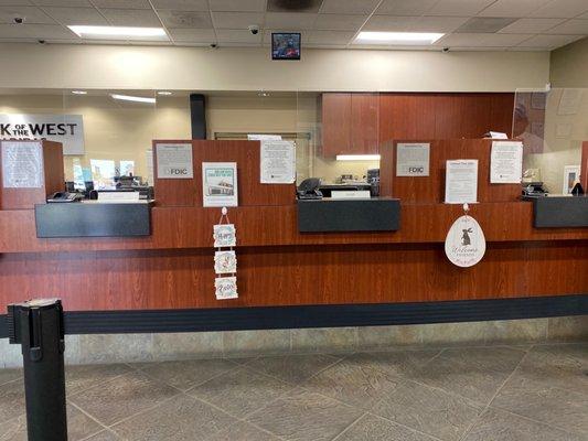 Empty bank teller desk!!!