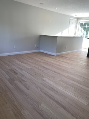 Refinished red oak floor