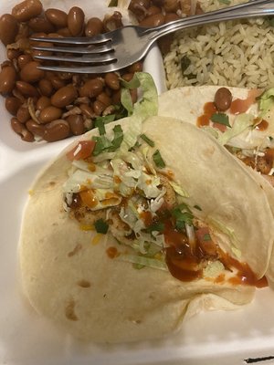 Shrimp taco plates