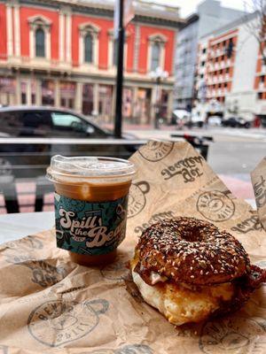 San Dieggo Bagel and Blondie Mocha