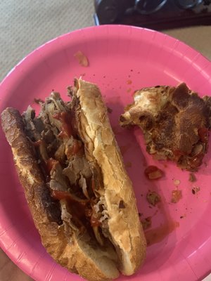 Regular cheesesteak burnt edges, dry steak, barely any cheese.. EXPENSIVE!