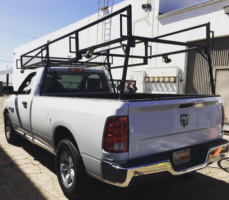 Advantage Moulding's Custom truck racks, making there delivery Services much easier!