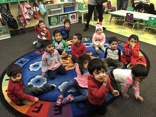 My son and his classmates in the Rose room!