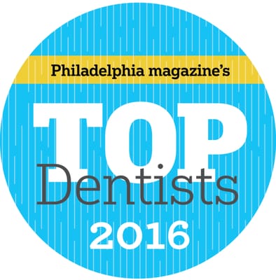 Honored to be recognized by Philadelphia Magazine.  2016 Top Dentist - Prosthodontics