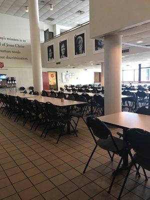 When we get to serving this cafeteria is full!