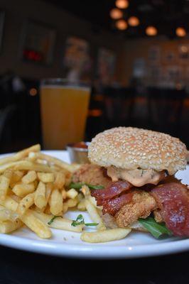 Fried Chicken Sandwich w/ Bacon