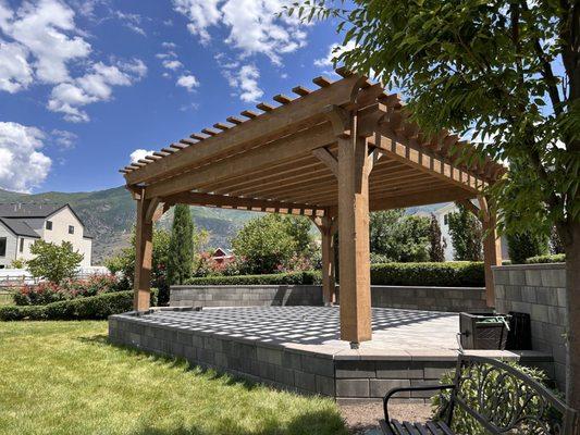 Natural Timber Frame Pergola