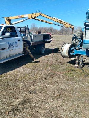 We do car trucks semis and tractor tires in the shop and on the road