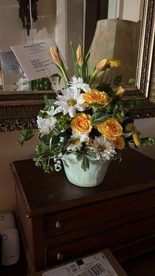 Sherwood Florist Shop in Winston-Salem, NC arrangement for my brother ! I love it!!