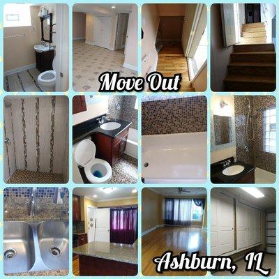 Move Out 
House 2 levels
4 beds/2 bath
Ashburn,  IL 60652