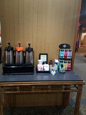 They have coffee and tea available in the lobby