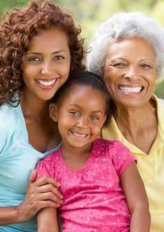 A family with healthy teeth