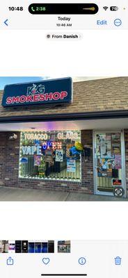 Front of the K&G Smoke Shop